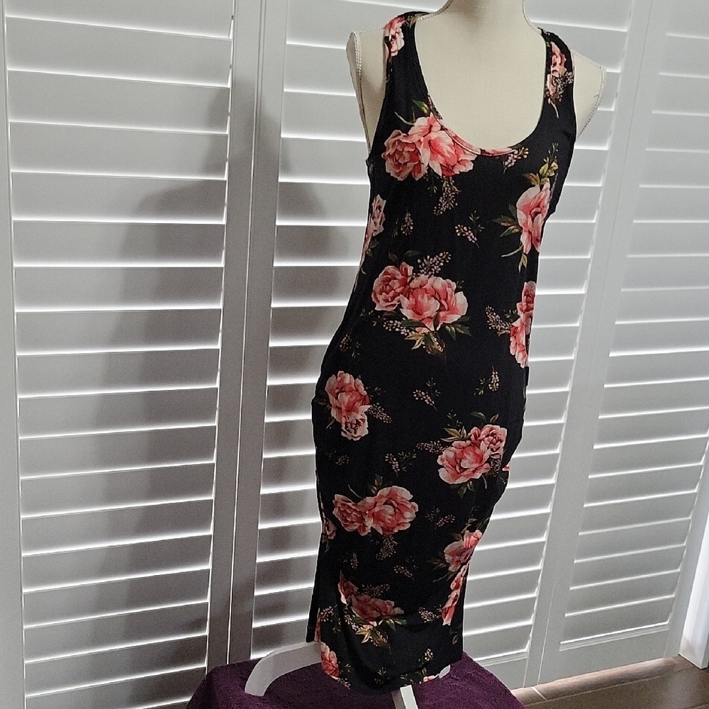 Venus Floral Black Dress